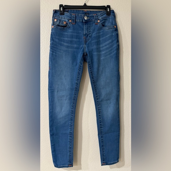 True Religion Jennie Curvy Mid Rise Skinny Jeans Sz 29 - Picture 1 of 10